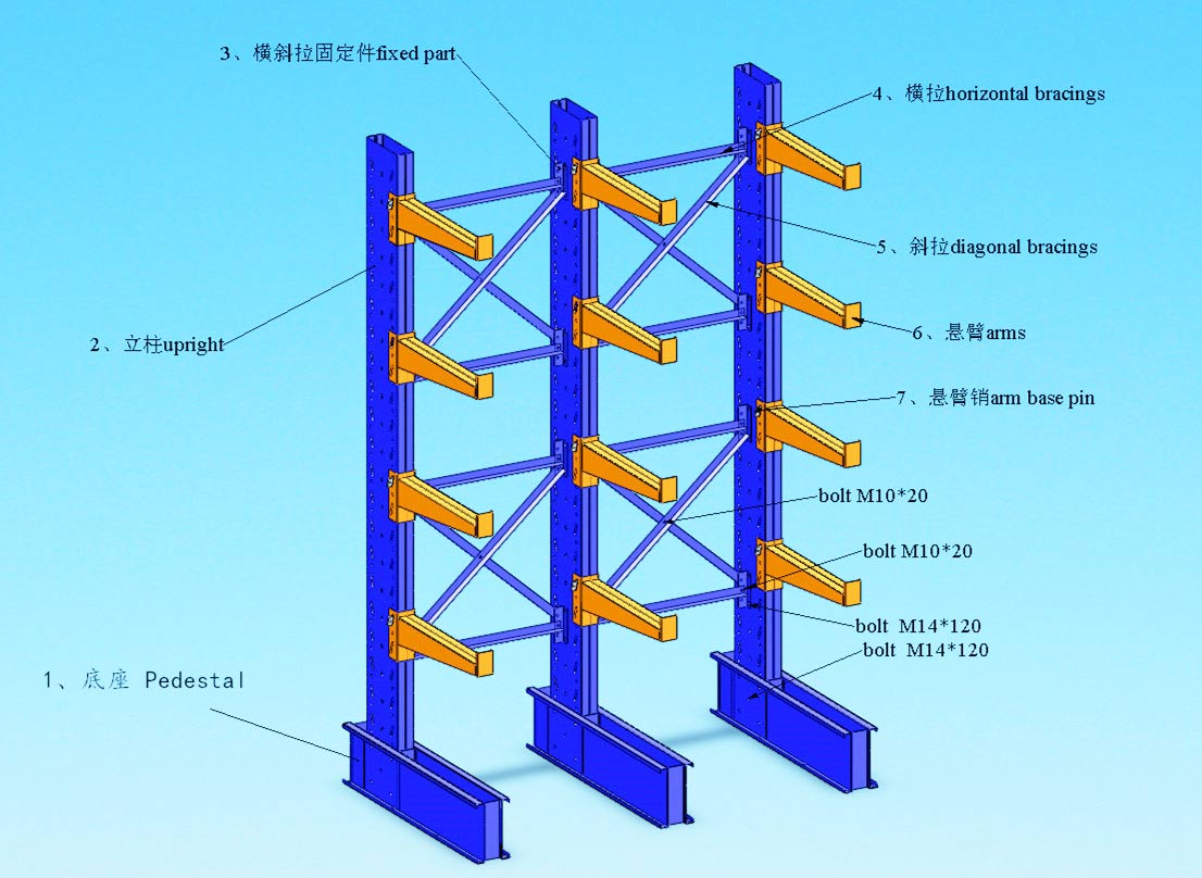 Single/Double Sided Cantilever Racking Single/Double Sided Cantilever Racking